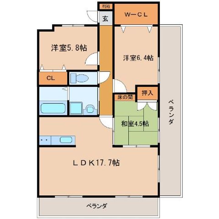 リビエール ノガミの間取り
