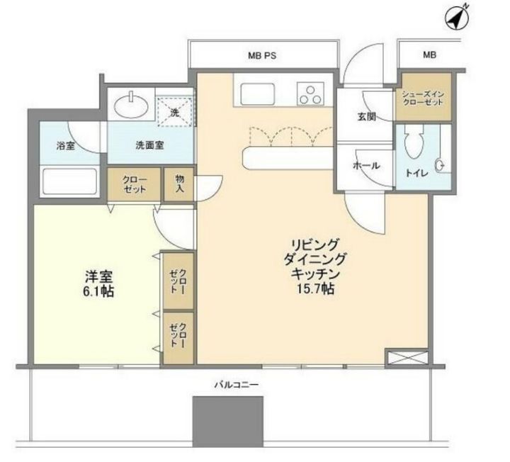 リガーレ日本橋人形町の間取り