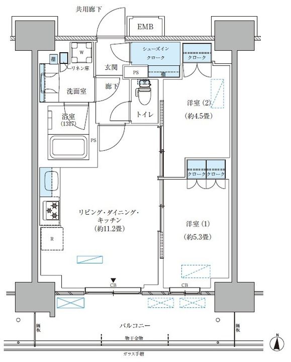 東京都江東区大島4(マンション)の賃貸物件の間取り