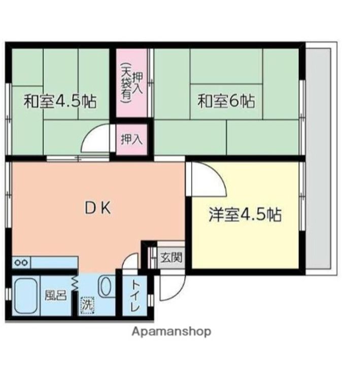 神奈川県横浜市泉区和泉中央南2(アパート)の賃貸物件の間取り