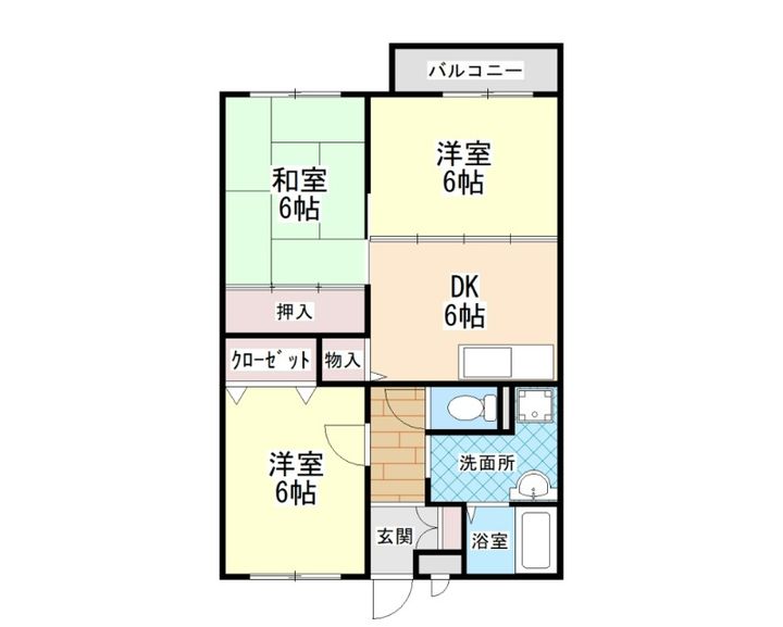 ベルメゾン高田 Aの間取り
