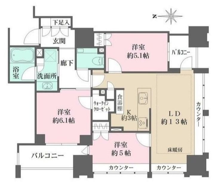 ジオ千代田大手町の間取り