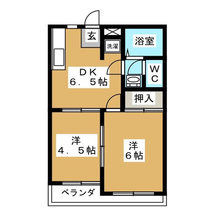 錦グリーンハイツ1号館の間取り