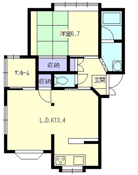 ヴィラフレンディBの間取り