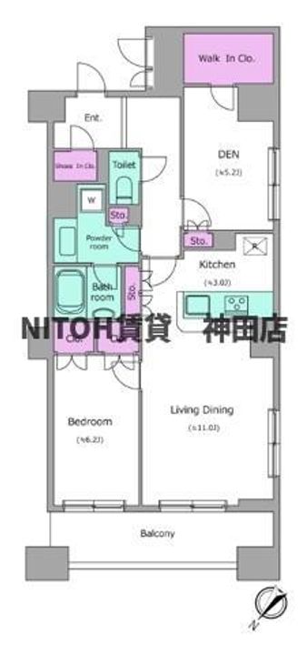 レジディア日本橋馬喰町の間取り