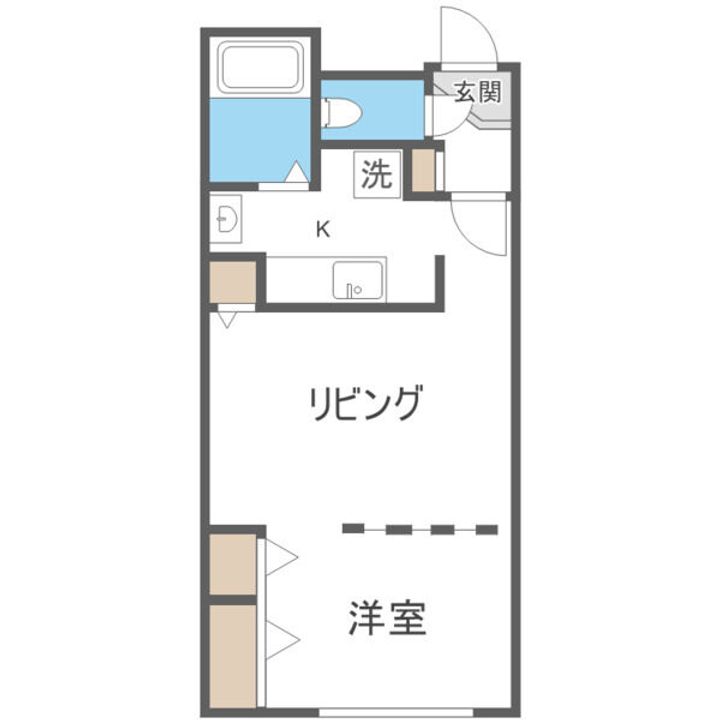北海道札幌市中央区南十条西6(マンション)の賃貸物件の間取り