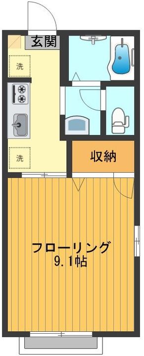 ソレーユBの間取り