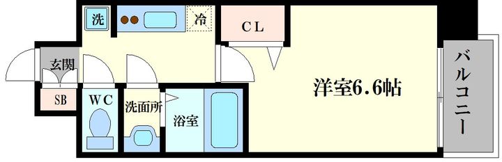 プレサンス大国町アドロッソの間取り