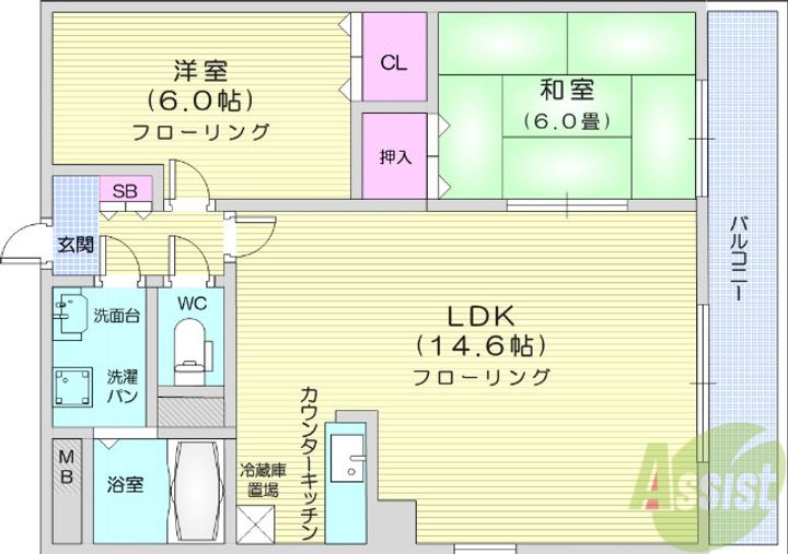 MSKコート2の間取り