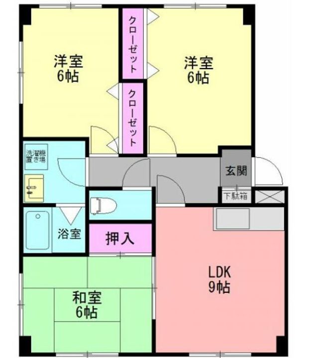 エクセル中央の間取り