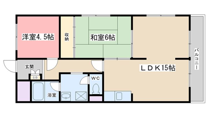 林ハイツの間取り