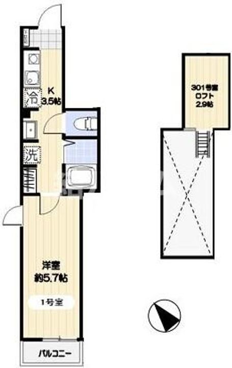 東京都板橋区志村3(アパート)の賃貸物件の間取り