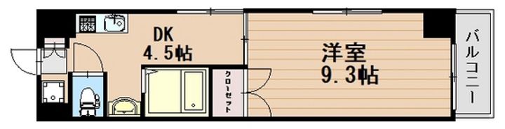 広島県広島市南区宇品御幸5の賃貸マンションの間取り