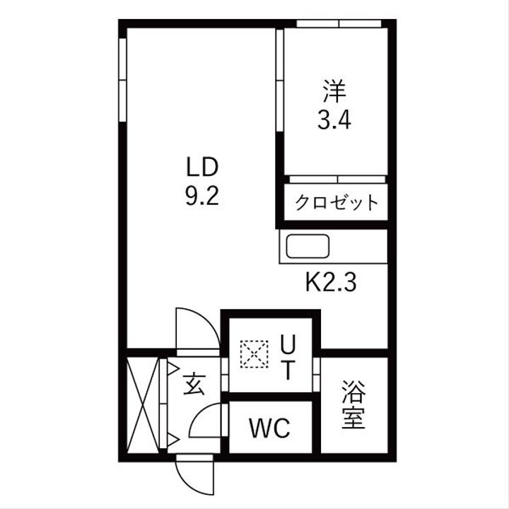 北海道札幌市北区北三十七条西3(マンション)の賃貸物件の間取り