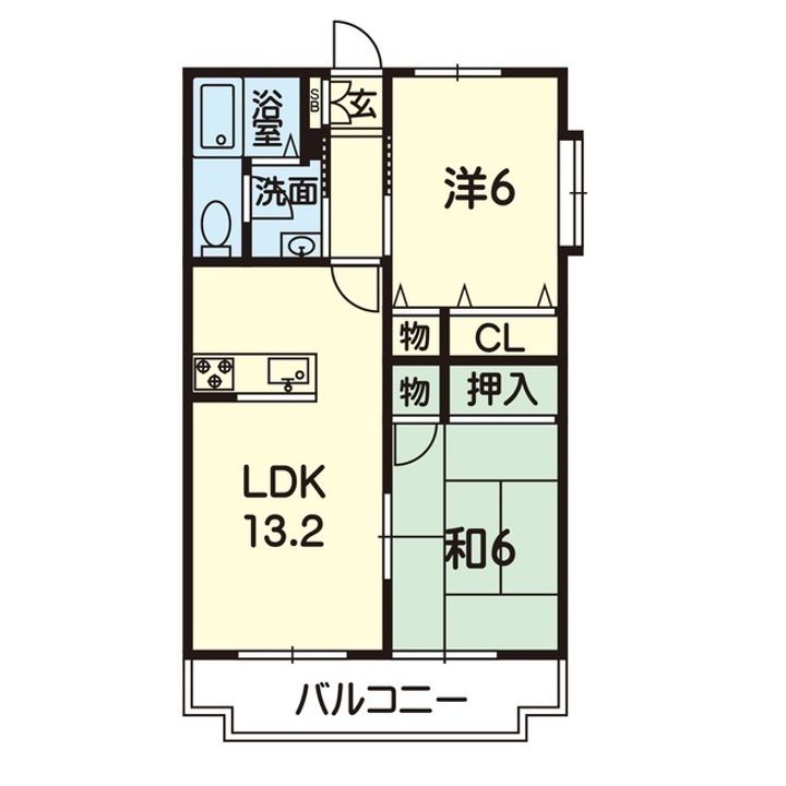 古城マンションの間取り