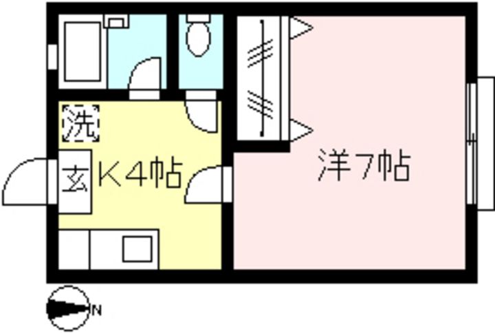 コーポ西の間取り