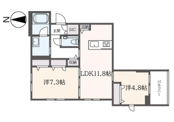 エクラージュ笹塚の間取り