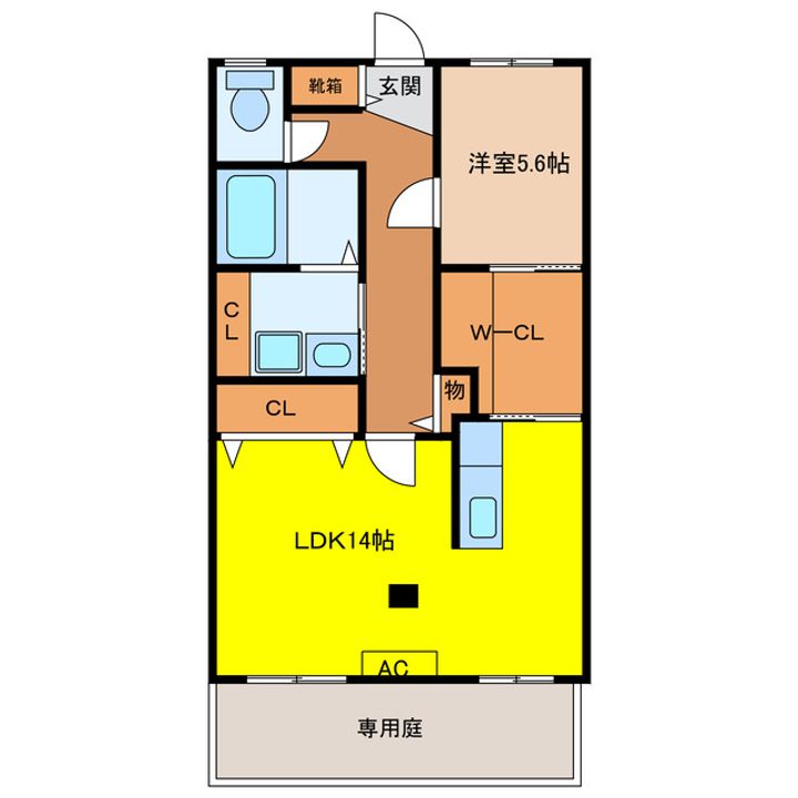 愛知県高浜市呉竹町5(アパート)の賃貸物件の間取り