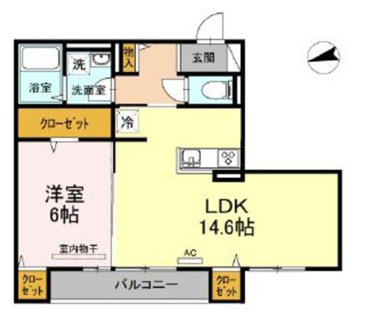岡山県倉敷市日ノ出町1(アパート)の賃貸物件の間取り