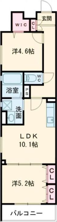 大阪府柏原市田辺1(アパート)の賃貸物件の間取り