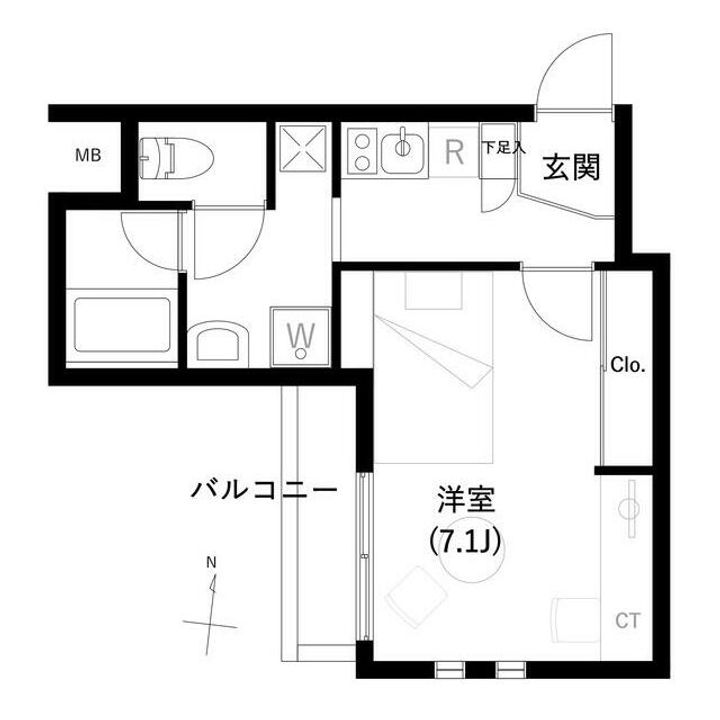 神奈川県平塚市明石町(マンション)の賃貸物件の間取り