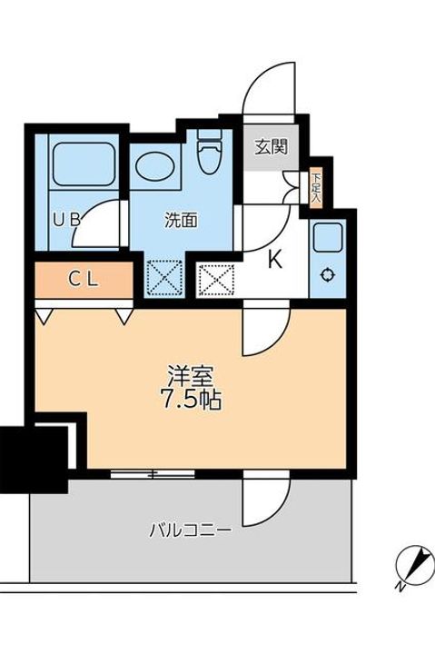 東京都渋谷区幡ヶ谷2(マンション)の賃貸物件の間取り