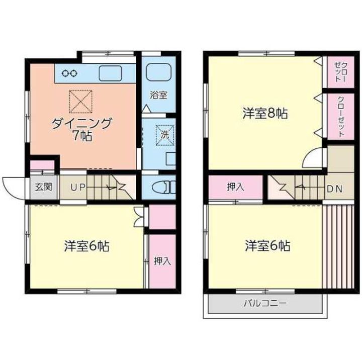 神奈川県川崎市麻生区多摩美2(一戸建)の賃貸物件の間取り