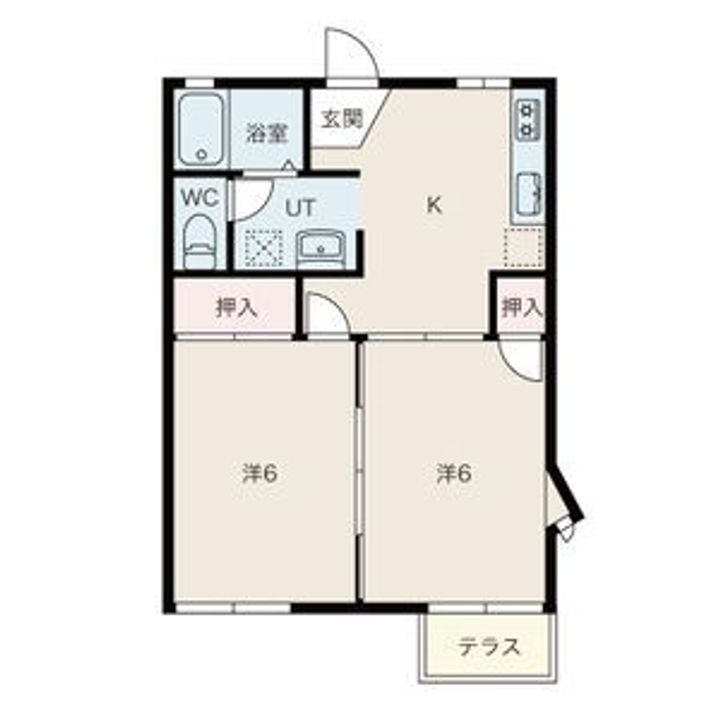 栃木県佐野市茂呂山町(アパート)の賃貸物件の間取り