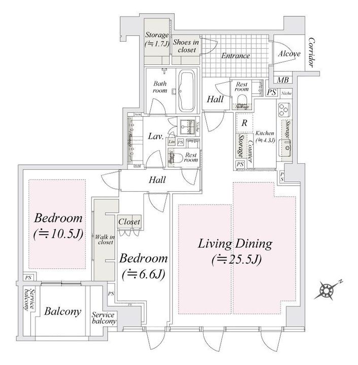 ブランズ六本木 ザ・レジデンスの間取り