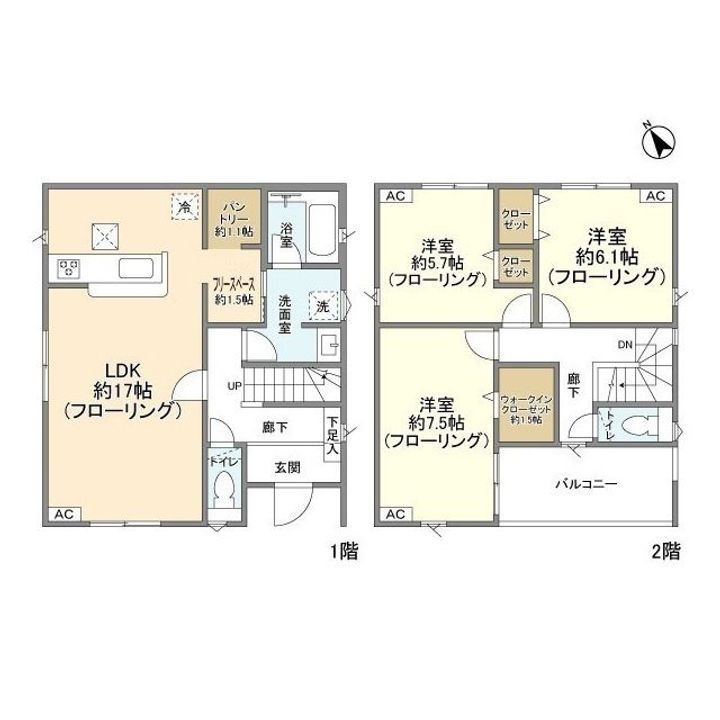 千葉県四街道市吉岡(一戸建)の賃貸物件の間取り