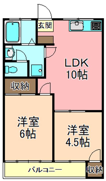 東京都足立区関原3(マンション)の賃貸物件の間取り