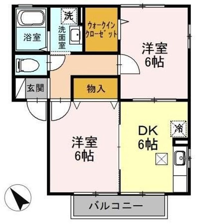 群馬県高崎市片岡町3(アパート)の賃貸物件の間取り