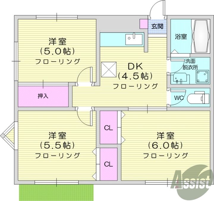 エスポワールB棟の間取り