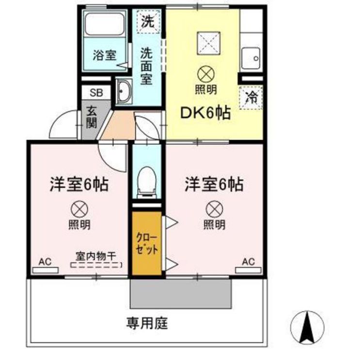 イーストヴィレッジ B棟の間取り