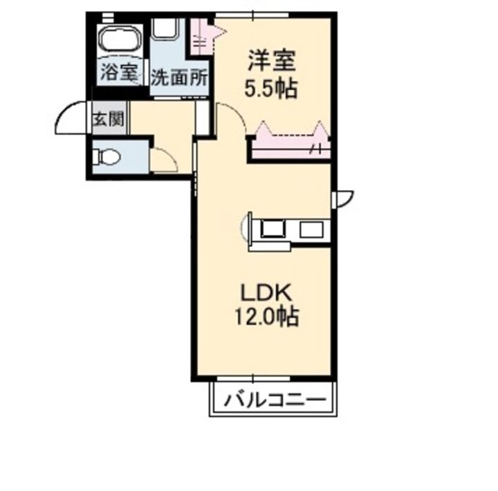 岡山県倉敷市西中新田(アパート)の賃貸物件の間取り