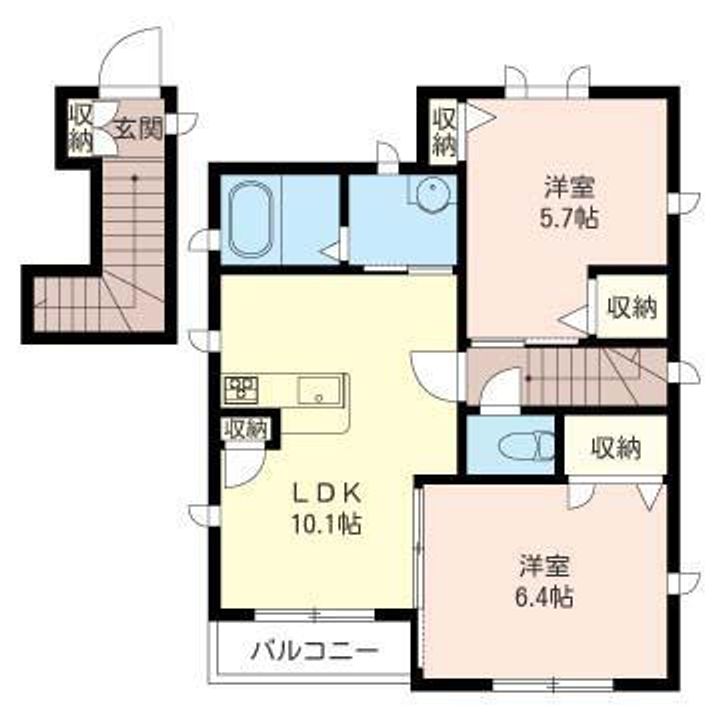 埼玉県さいたま市南区大字太田窪(アパート)の賃貸物件の間取り
