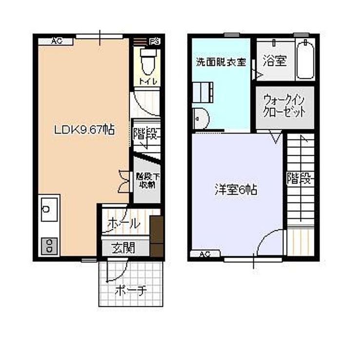ビオラ新富山B棟の間取り
