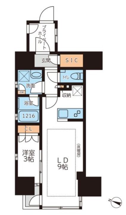 グランカーサ本駒込の間取り
