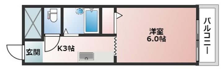 広島県広島市西区天満町(マンション)の賃貸物件の間取り