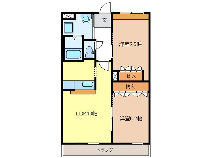 岐阜県岐阜市中西郷4(アパート)の賃貸物件の間取り