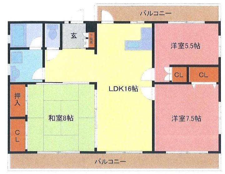 埼玉県さいたま市南区文蔵1(マンション)の賃貸物件の間取り