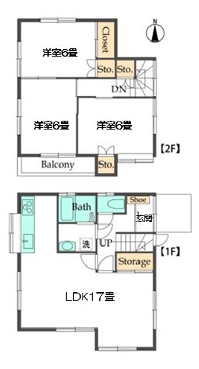 埼玉県東松山市加美町(一戸建)の賃貸物件の間取り