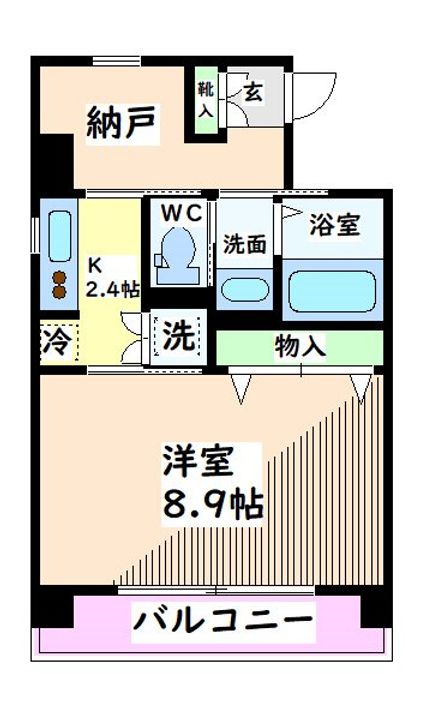 東京都日野市豊田3(マンション)の賃貸物件の間取り