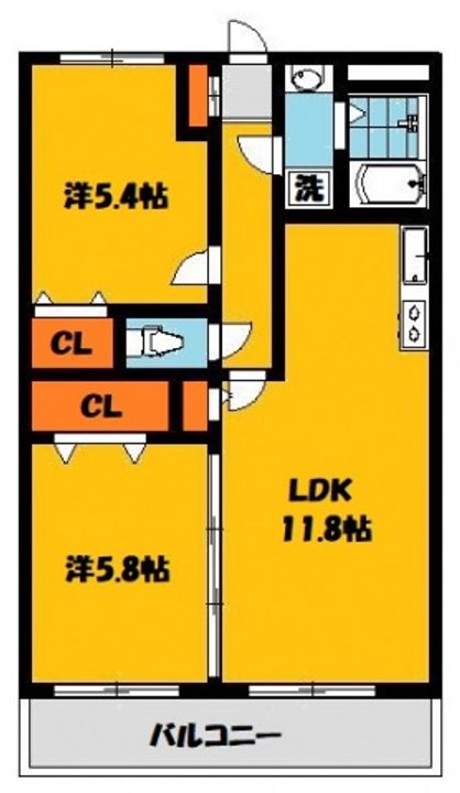 Y&Mシャルム川田の間取り