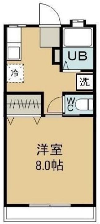 岡山県倉敷市松島の賃貸アパートの間取り