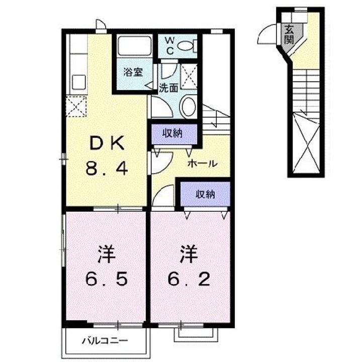 群馬県富岡市一ノ宮(アパート)の賃貸物件の間取り