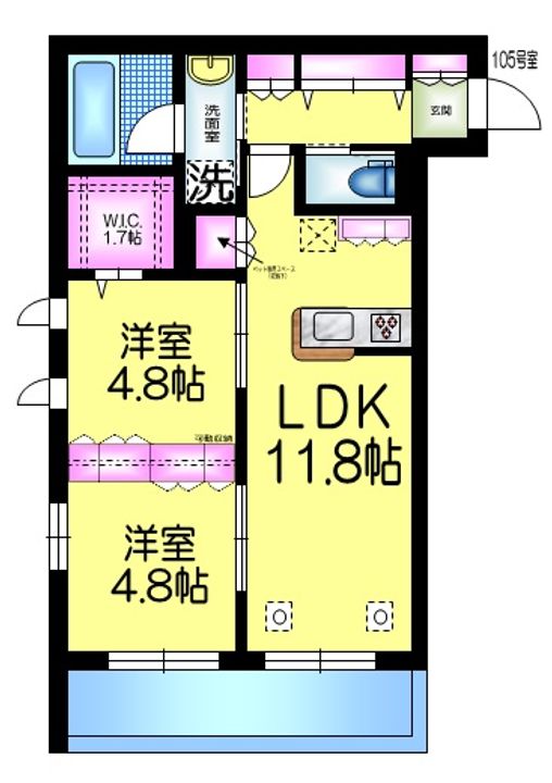 東京都練馬区南大泉4(マンション)の賃貸物件の間取り