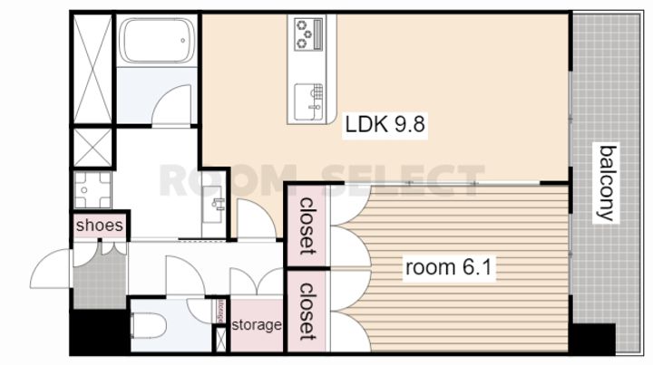グラン・アベニュー名駅の間取り