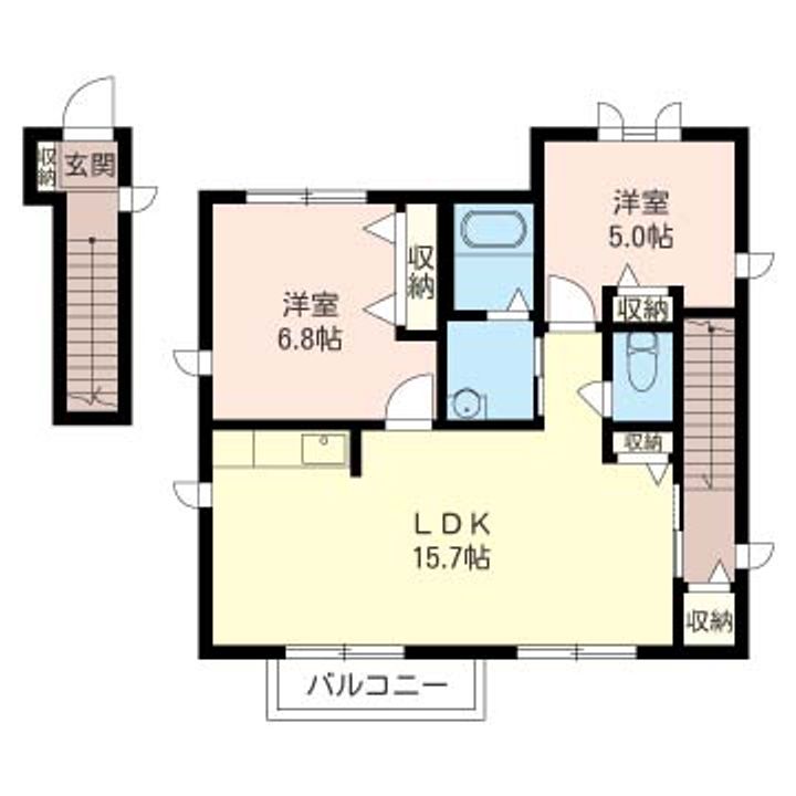 メゾン片瀬山Aの間取り