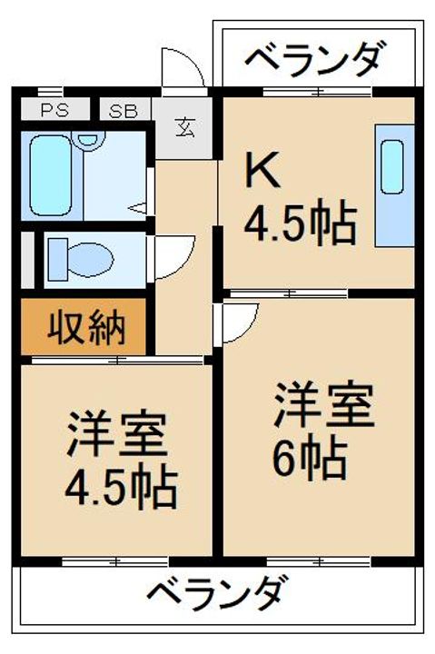メゾンアキナイ香里の間取り